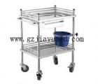 JY-A11 Stainless steel treatment cart（with drawer、plastic barrels）