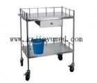 JY-A10 Stainless steel treatment cart（with drawer、plastic barrels）