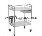 JY-A9 Stainless steel treatment cart（with drawer、stainless steel barrels）